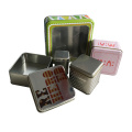 Square Shape Metal Tin Can Adjustable Height Tin Box Custom PVC Open Window